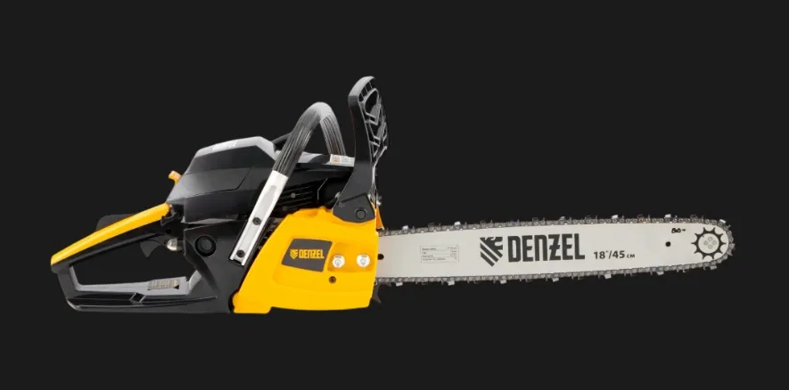 Купить Пила цепная бензиновая DENZEL DGS-5218, шина 45 см, 3.5 л.с, шаг 0.325, 72 звена